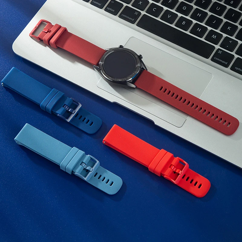 Huaweiウォッチ用シリコンストラップ,20mm,22mm