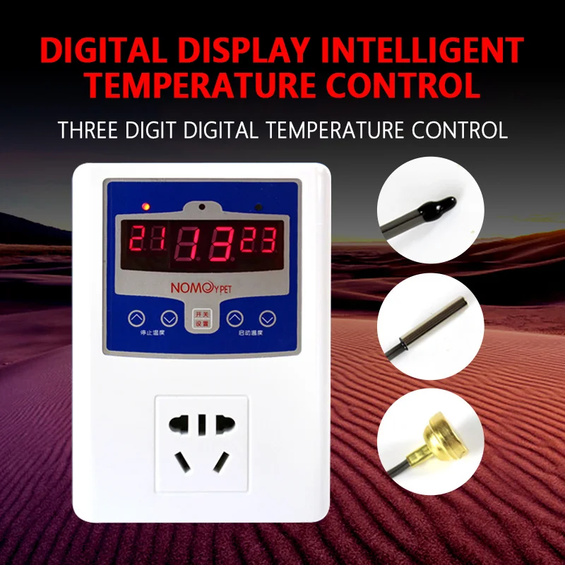 

Electronic Temperature Controler Reptile Breeding Smart Thermostat Lizard Kennel Temperature Digital Display Aquarium Supplies
