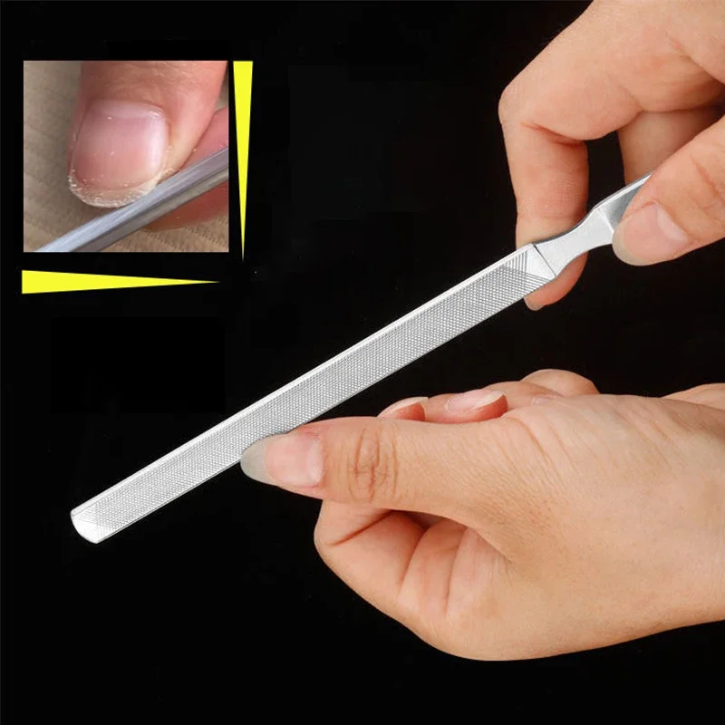 Professional Nail File Stainless Steel Polishing Block Sanding for Nail Nailfile Manicure Supplies Remover Gel Nail Cuticle Tool