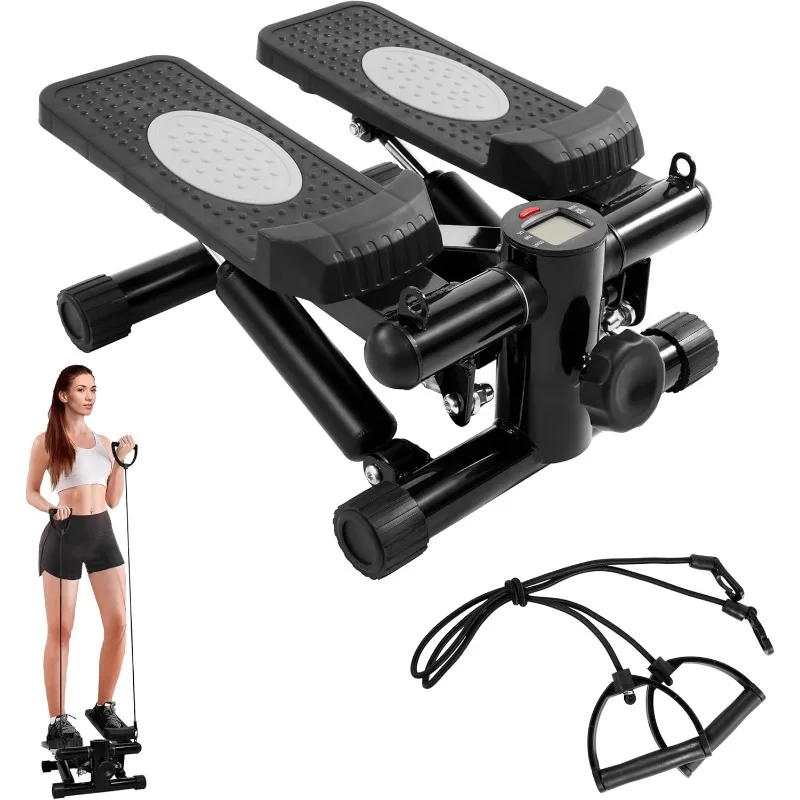 Pre-Assembled Adjustable Mini Stepper Stair Stepper Stepping Machine with Resistance Bands