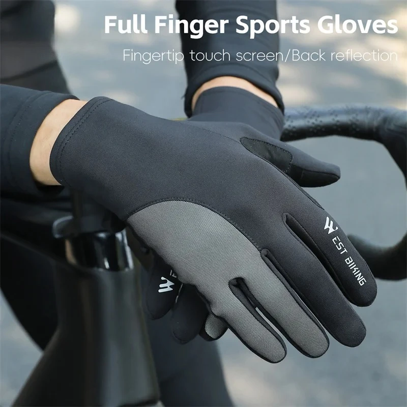 

Touchscreen Full Finger Cycling Gloves Breathable Anti Slip for Men Women MTB Road Bike Riding Accessories Bike Accessories