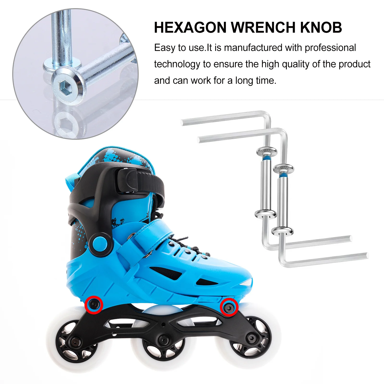 

20Pcs Skating Wheel Screws Stainless Steel Inline Skate Screws Bearings Fastening Set Skating Wheel Screw