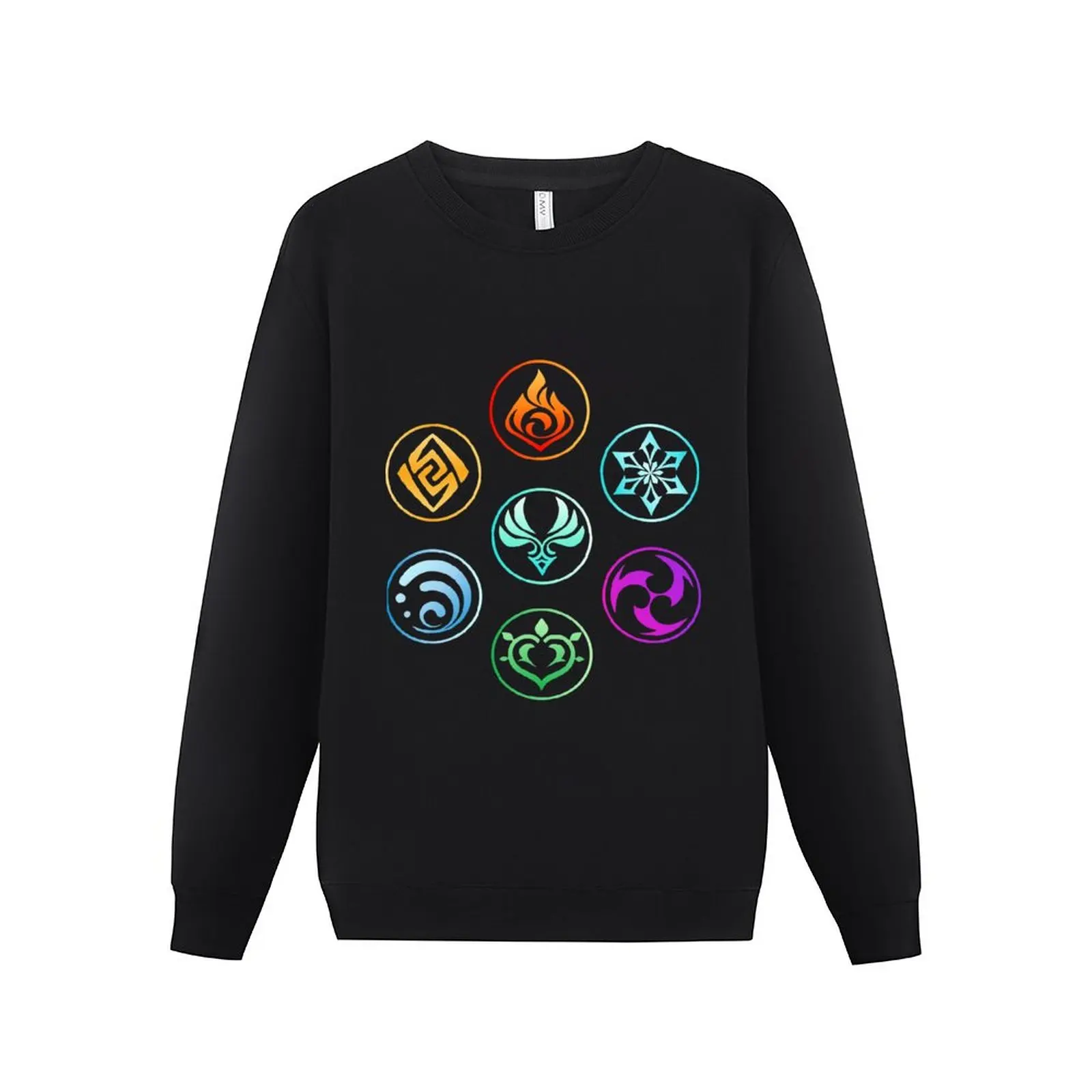 

New Genshin Impact Element Set Sweatshirt mens clothes korean autumn clothes autumn new products graphic sweatshirts