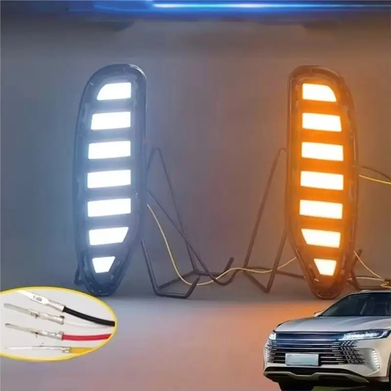 Front Fog Light LED Daytime Running Light For BYD Sealion 05 2025 2026 Turn Signal Light Accessories, Three Color