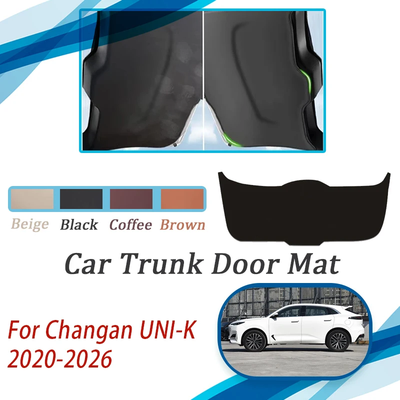 Car Trunk Tailgate Pad For Changan UNI-K UNIK UNI K 2020-2026 Leather Cover Cargo Door Mat Boot Carpet Auto Interior Acesssories