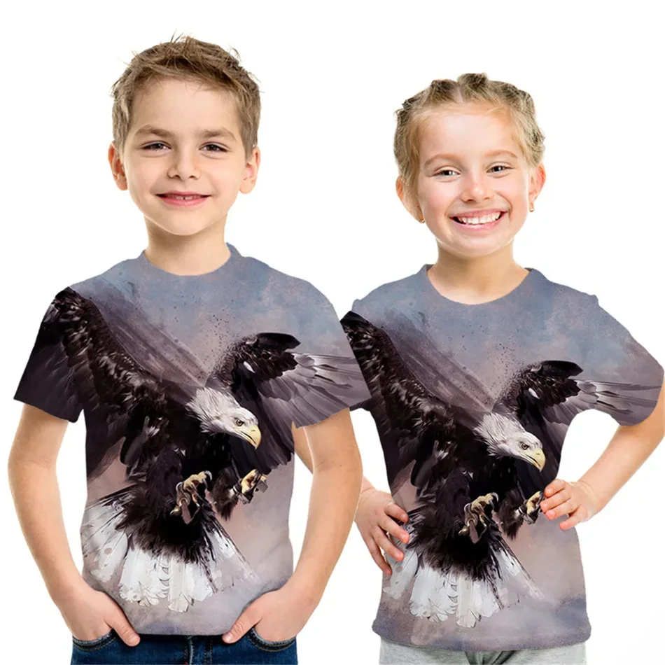 Lovely Animal 3D Print Summer Kids Boy Girl Clothes T Shirt Casual Children Clothes Short Sleeve 2 To 8 Years Children Top