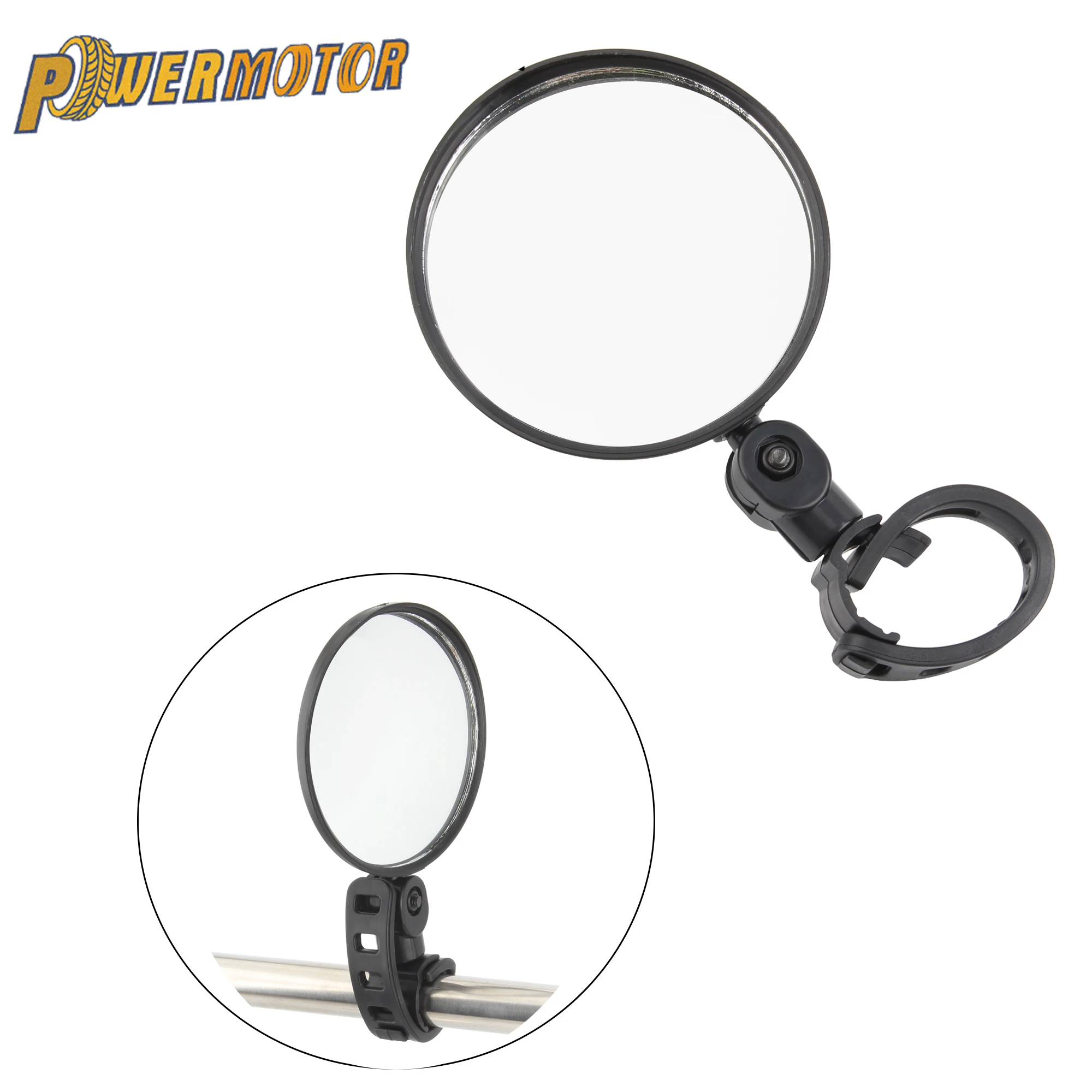 

Powermotor Motorcycles Dirt Pit Bike Adjustable Rearview Mirror Side Mirror For View Turning Left Right Mini Mirror Enduro