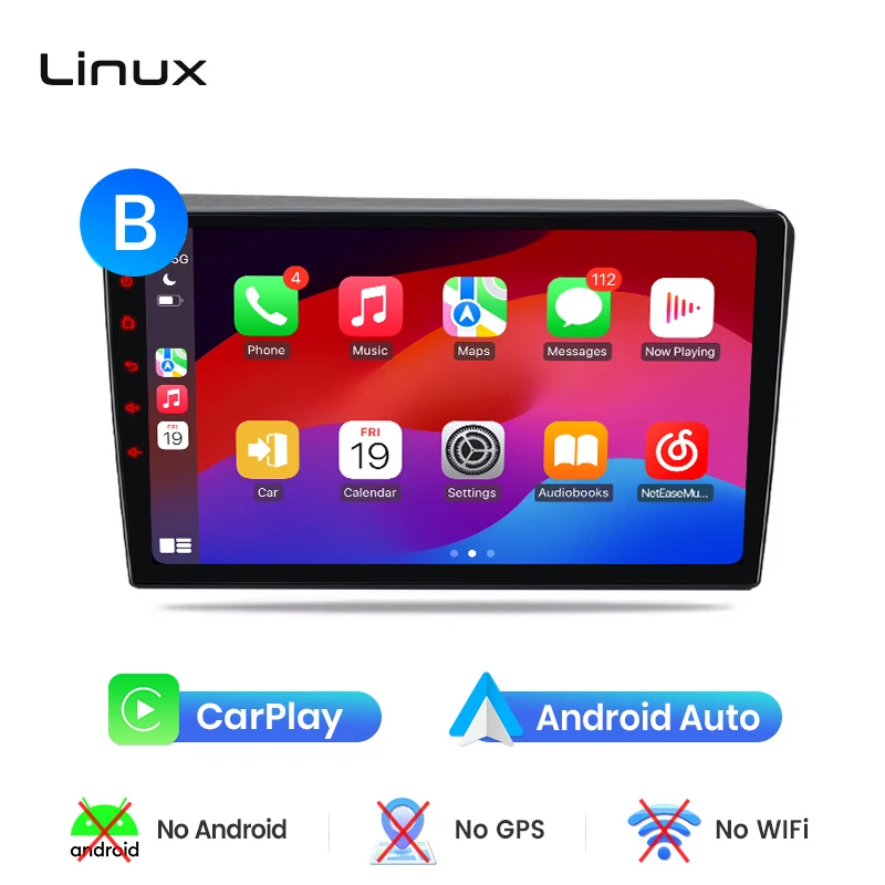 Junsun draadloze CarPlay Android Auto autoradio voor Nissan Navara (D40) 2004-2015 met ingebouwde koelventilator, Android GPS navigatie, multimediaspeler, WiFi, DSP, RDS, BT, SWC, IPS touchscreen,
