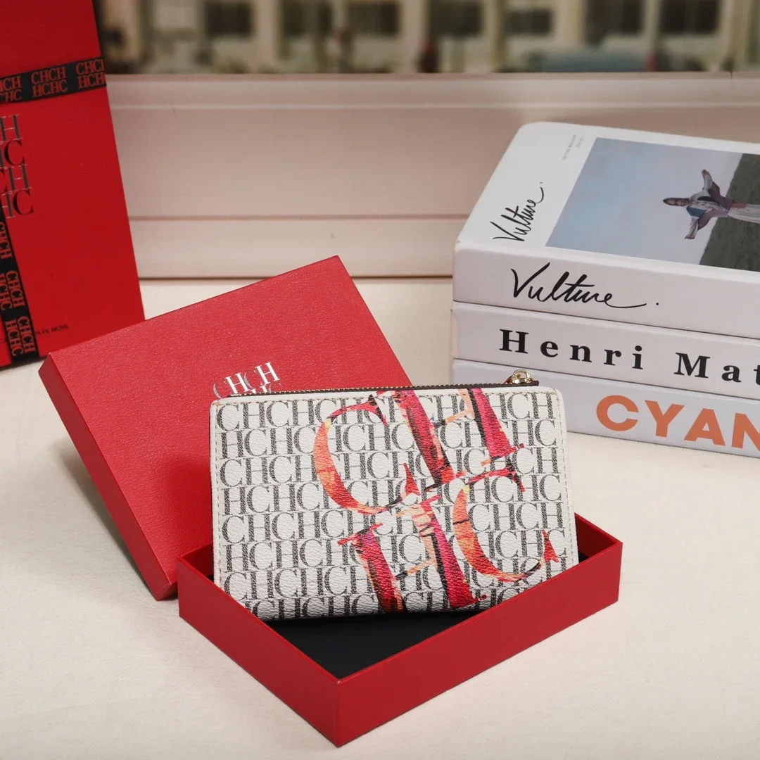 A Gift Box With Exquisite And Fashionable Packaging, Double Fold Card Holder, Change Card Storage, Suitable For Women