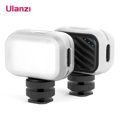 Ulanzi VL28 6500K Ultra Mini Rechargable LED Video Light Adjustable Vlog Light for Youtube Selfie Live Type-C Charging Light