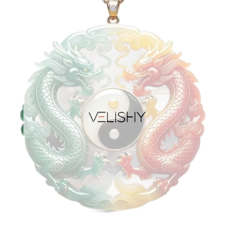 Necklace With Gold-plated Chain Lucky Gourd Jewelry Metal Pendant Three-dimensional Relief High-end Pendant Pendant