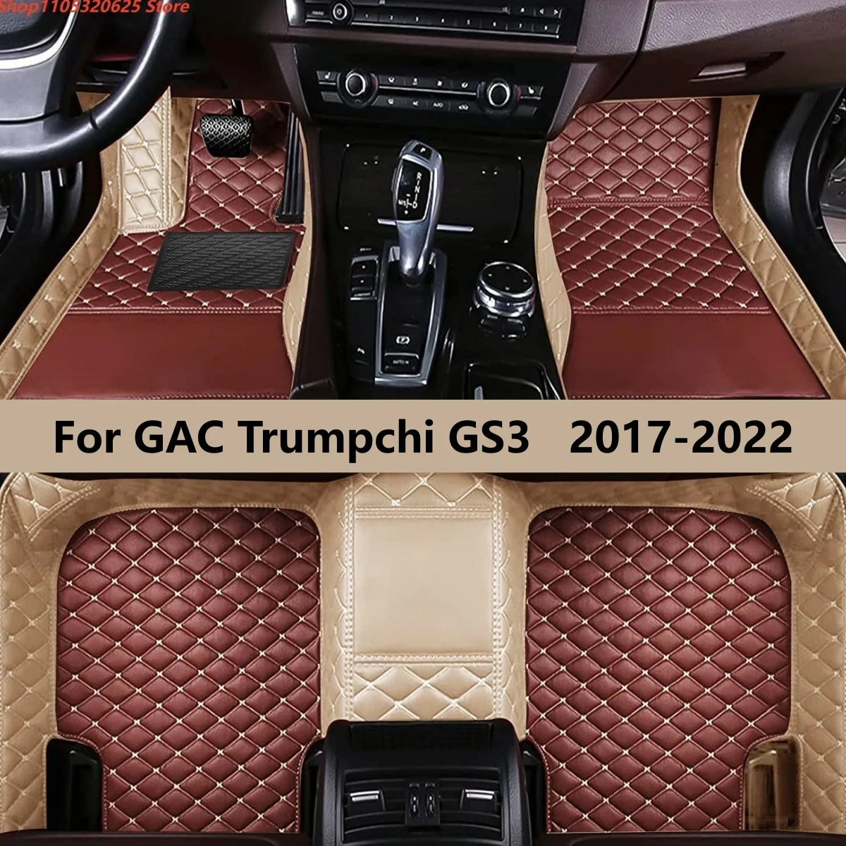 

Car Floor Leather Mats For GAC Trumpchi GS3 2017 2018 2019 2020 2021 2022 Floor Mat Car Mat Accessories Interior