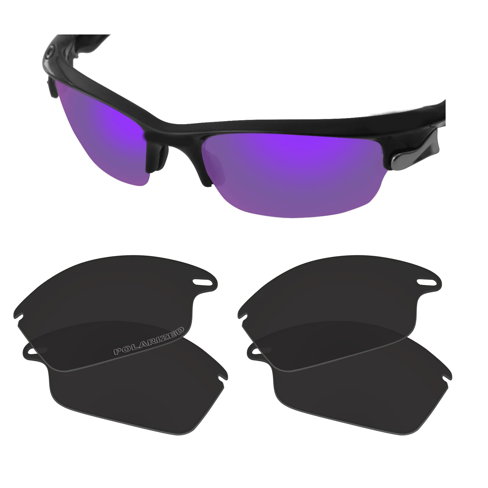 

SunglassDoctor Polarized Replacement Lenses for Oakley Fast Jacket OO9097 71mm Sunglasses - Multiple Options