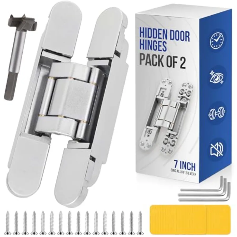 

Upgraded Hidden Door Hges visible Hges, 7" Zc Alloy Concealed Hge Silent visible Door 3 Way Adjustable and 180° Swg Butt Hge Si