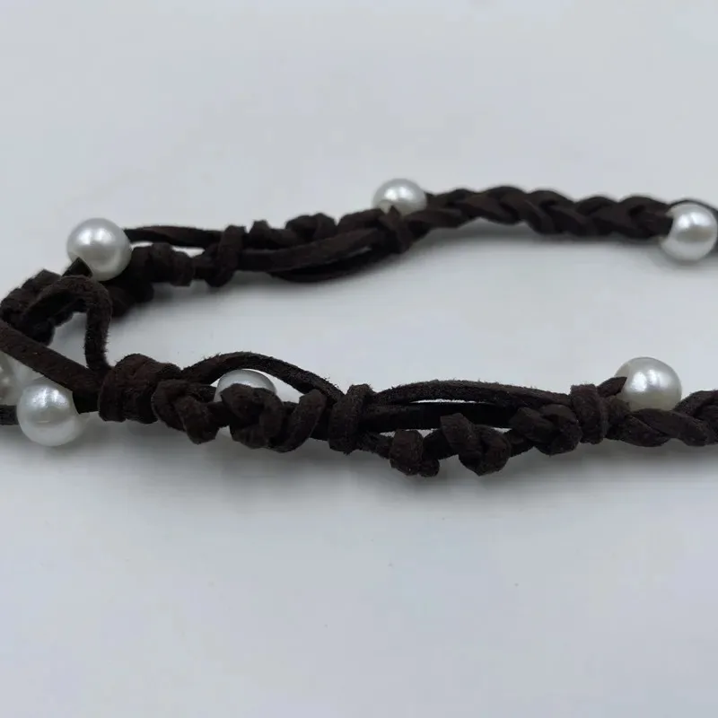 فيلم الأميرة موانا قلادة تأثيري اليدوية مضفر الجلود حبل مضيئة قلادة النساء فتاة مجوهرات الدعامة الملحقات #4