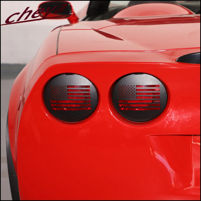 X4 سيارة الخلفية الذيل مصباح حلقة الزخرفية لشروليه كورفيت C6 ZR1 Z06 2005-2013 تعديل الخارجي الملحقات