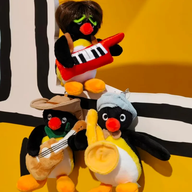 Original Pingu Plush Keychains Music Series Doll Bag Decoration Gift Penguin Animal Anime Peripheral Children Christmas Toys