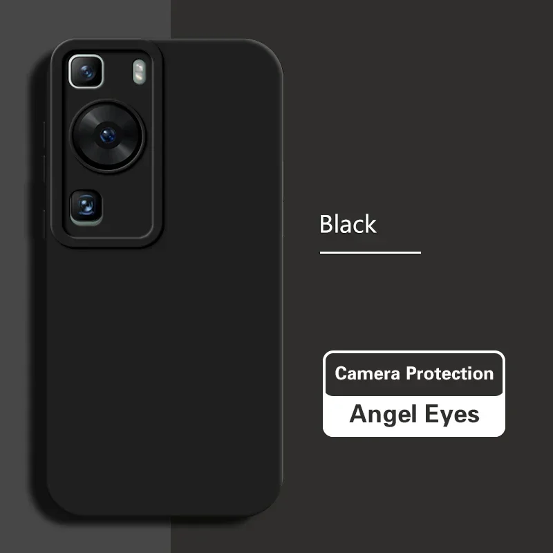 غطاء حماية عين الملاك لهاتف هواوي P60 Pro P60Pro حافظة هاتف من السيليكون السائل الناعم ملحقات حماية العدسة