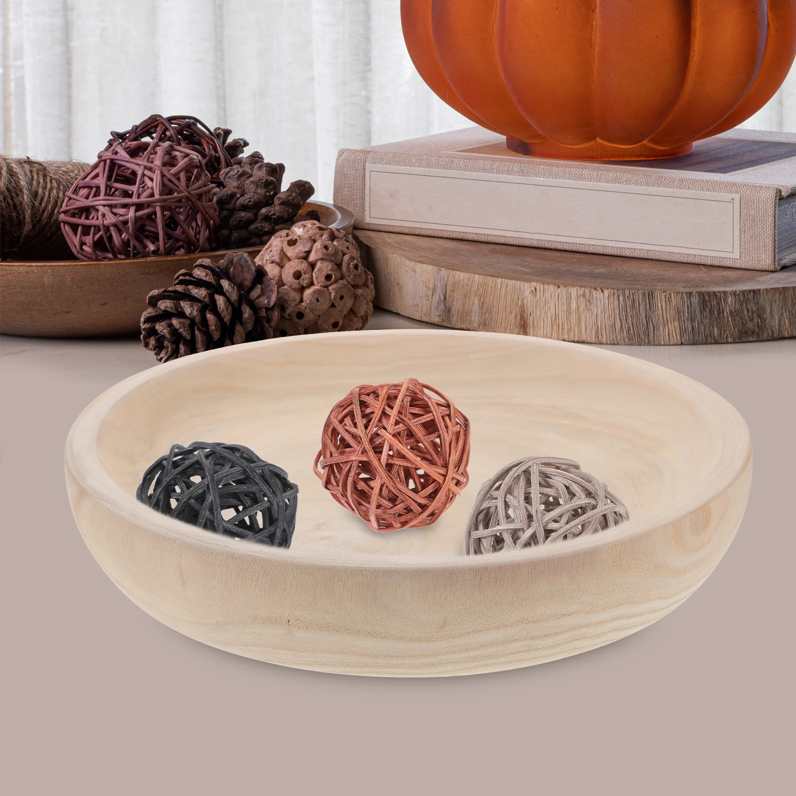

Round Wooden Tray 5cm High 30cm Wide Jewelry Storage Earring Holder Organizer Bead Necklace Bracelet Display Case Wood Bowl
