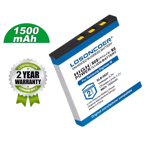 Battery 1500mAh SLB-0837 For Samsung Digimax i5 i6 PMP I50 L60 NV3 NV7 L80 I70 I70S L700 L700S L73 NV5 NV10 NV15 NV20 L70 L83T