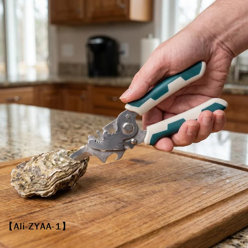 【A】Non-slip Handle Stainless Steel Oyster Knife Thickened Multi-purpose Shellfish Opener Seafood Shucking Tool