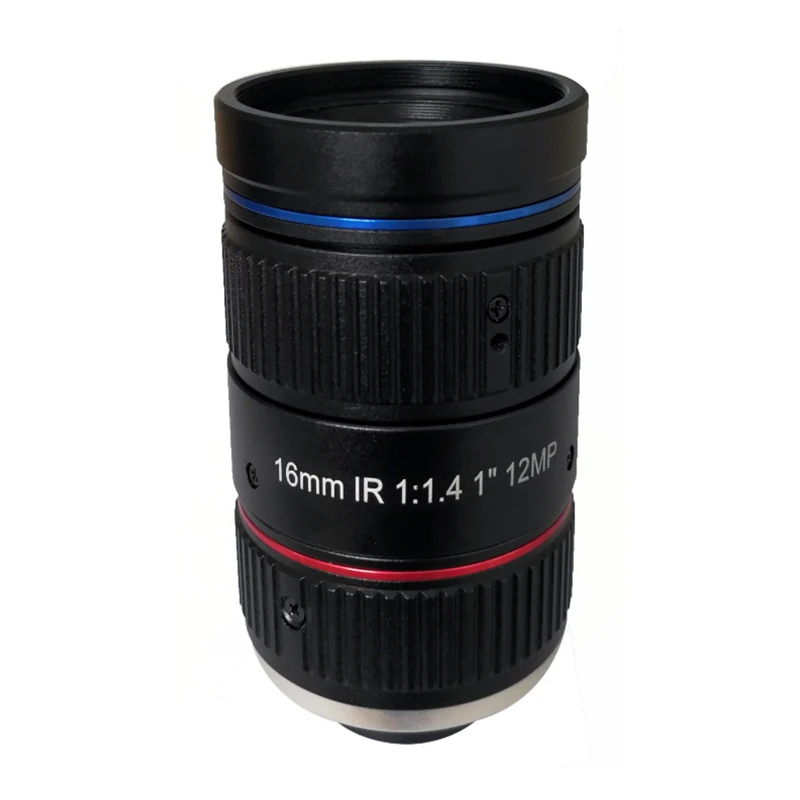 

12MP 1" 16mm C-Mount Machine Vision Lens Low Distortion F1.4 4K CCTV Lens Network Security Industrial Camera Lens SL-0331