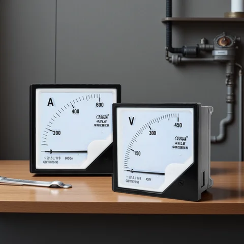 42L6 AC Analog Ammeter Pointer Meter 1A 2A 3A 5A 10A 15A 20A 30A 50A 100A 200A 250A 300A 400A 500A Current Meter Panel Meter