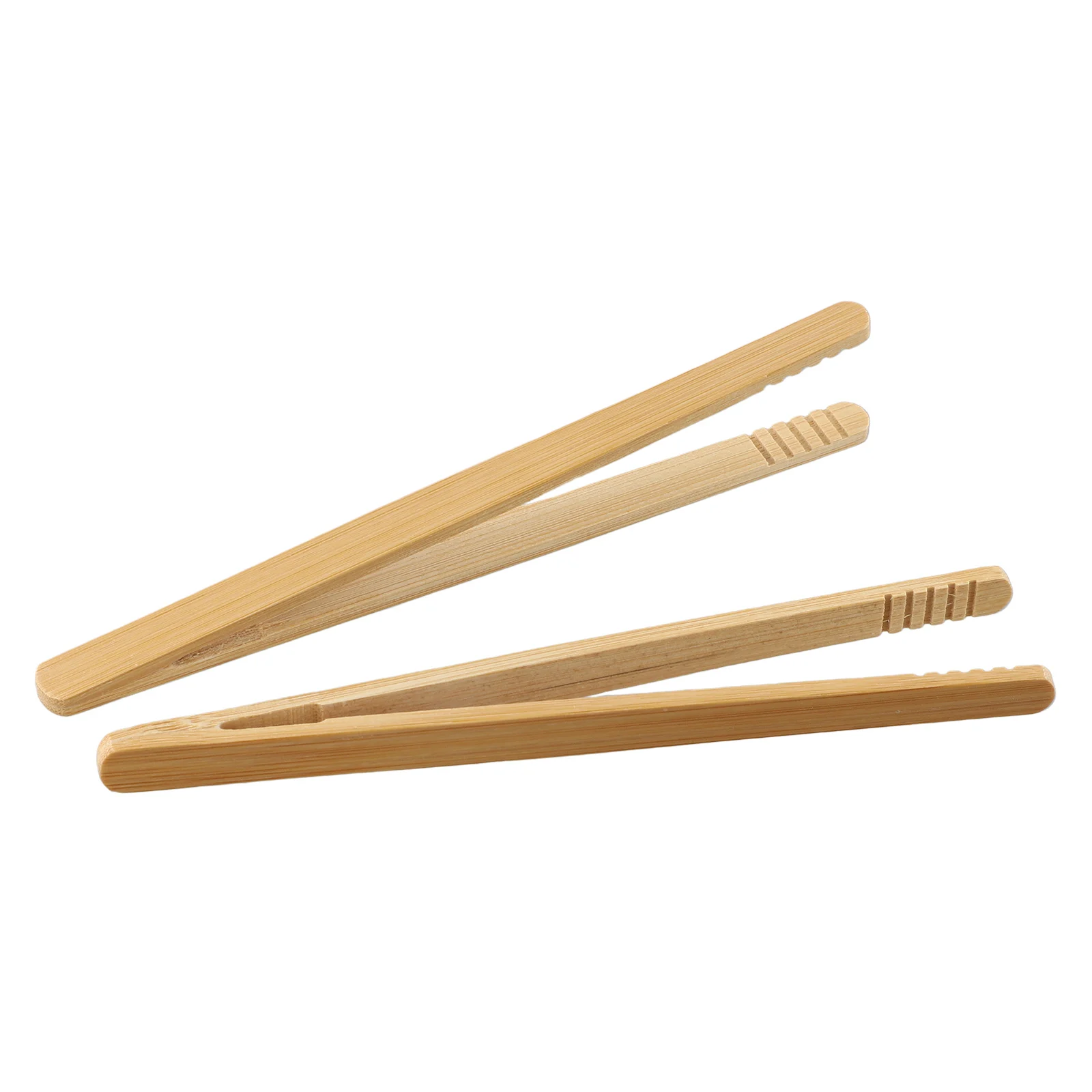 ~2pcs 1Bamboo 1Wooden Food Toast Salad Tongs Toaster Bacon Sugar Ice Tea Tong Tea Clips Household Kitchen Hand Tool