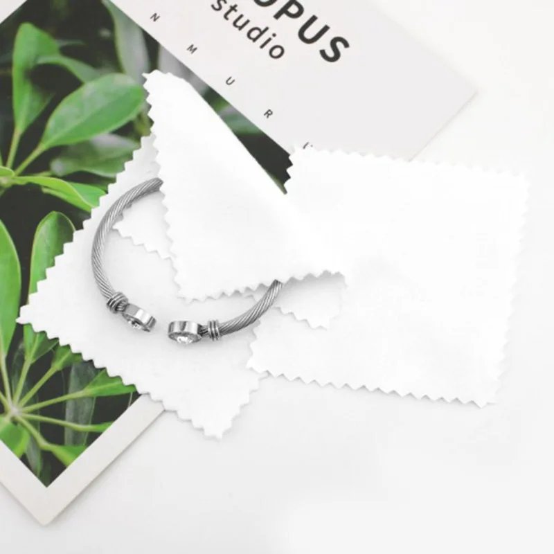 

50pcs Polish Polishing Cloth Silver Color Cleaning Polishing Cloth Soft Clean Wipe Wiping Cloth For Silver Gold Jewelry Tool