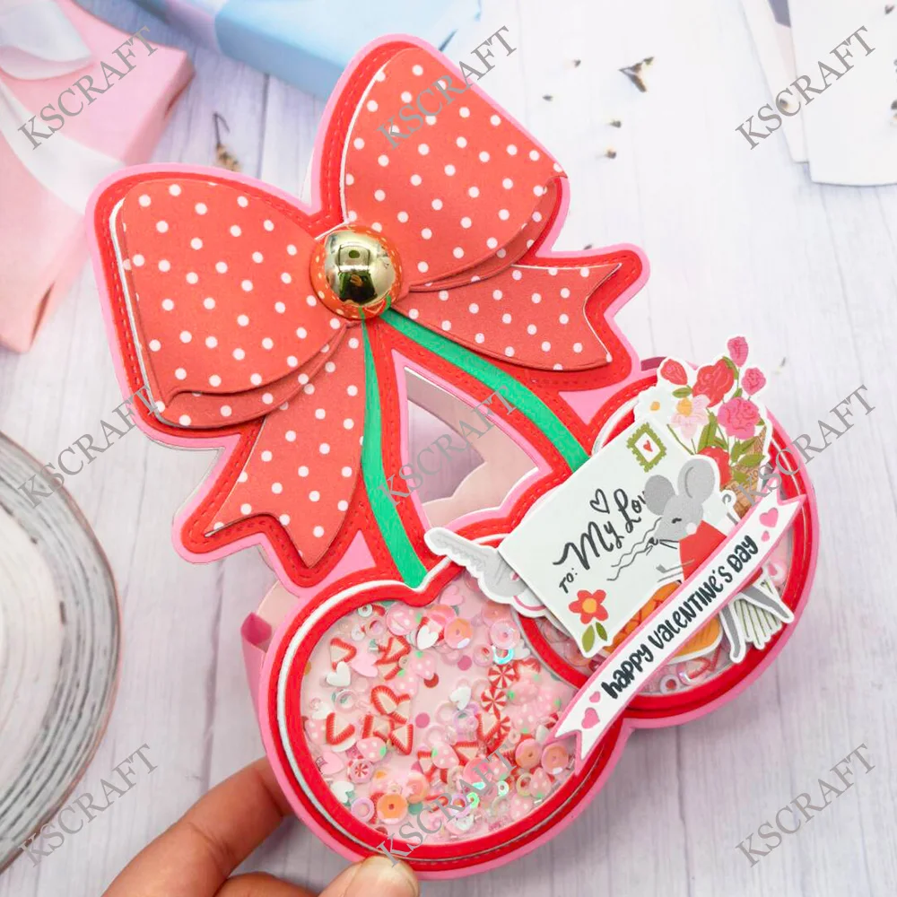 KSCRAFT Cherry Mini Album Cutting Dies Stencils for DIY Scrapbooking Decorative Embossing DIY Paper Cards