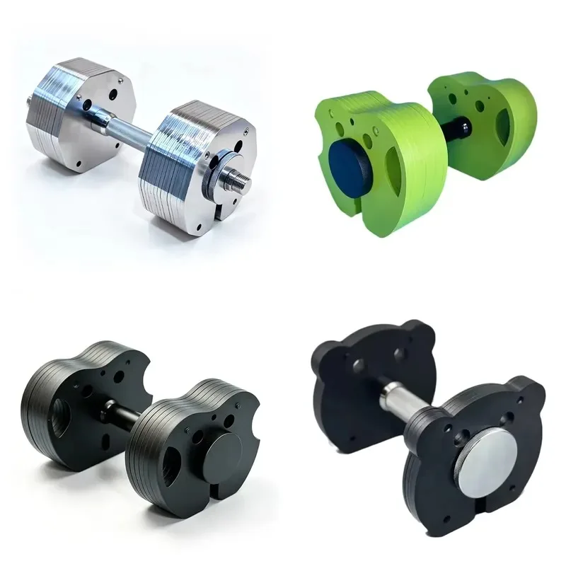 Adjustable Dumbbell Set Steel Construction Manual Adjustment Non Slip 1.5kg Weight Gain