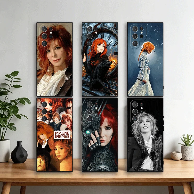 Mylene Farmer Phone Case Cover for Samsung Galaxy S22 S23 Plus S24 FE S25 Edge S26 Ultra S20 S21 + Black Soft Shell