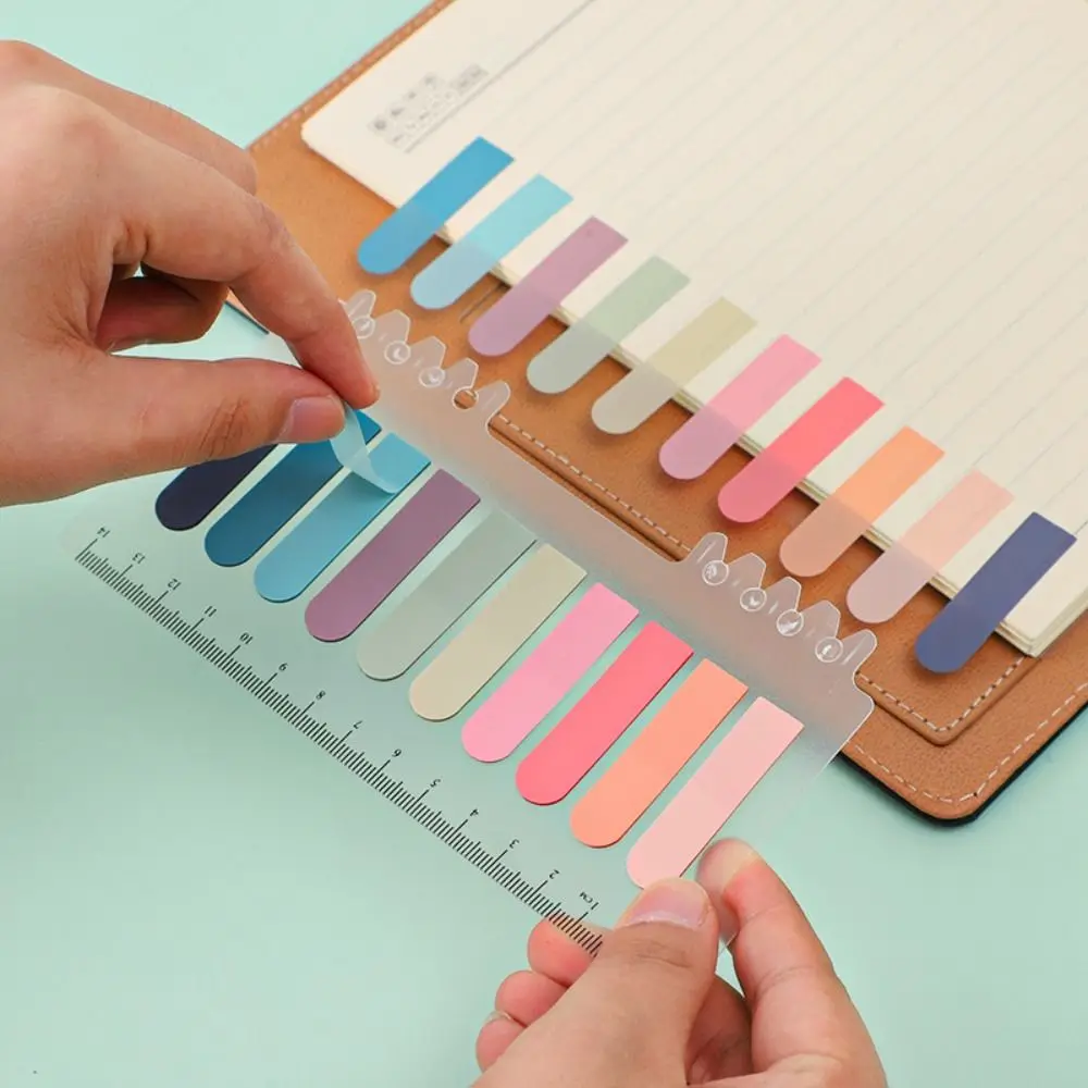 Strip Office Supplies DIY Decoration Reading Label Label Bookmark Tagging Stickers Index Notes Paper Index Stickers with Ruler