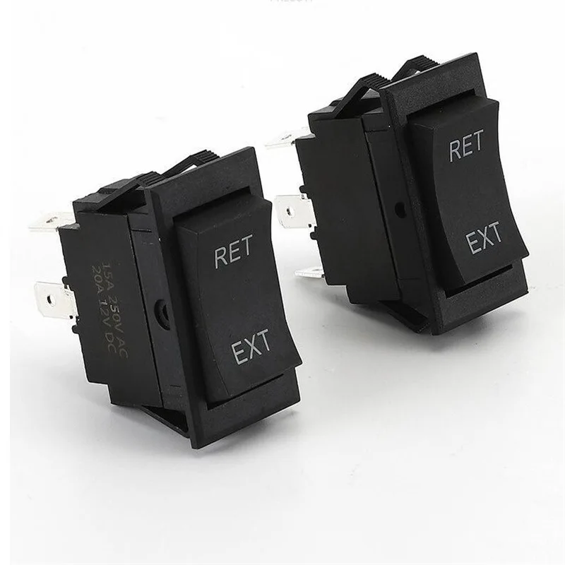 KCD2-7 modified 12V RET EXT rocker switch 6-pin 3-speed dual reset instantaneous switch suitable for automobiles and ships