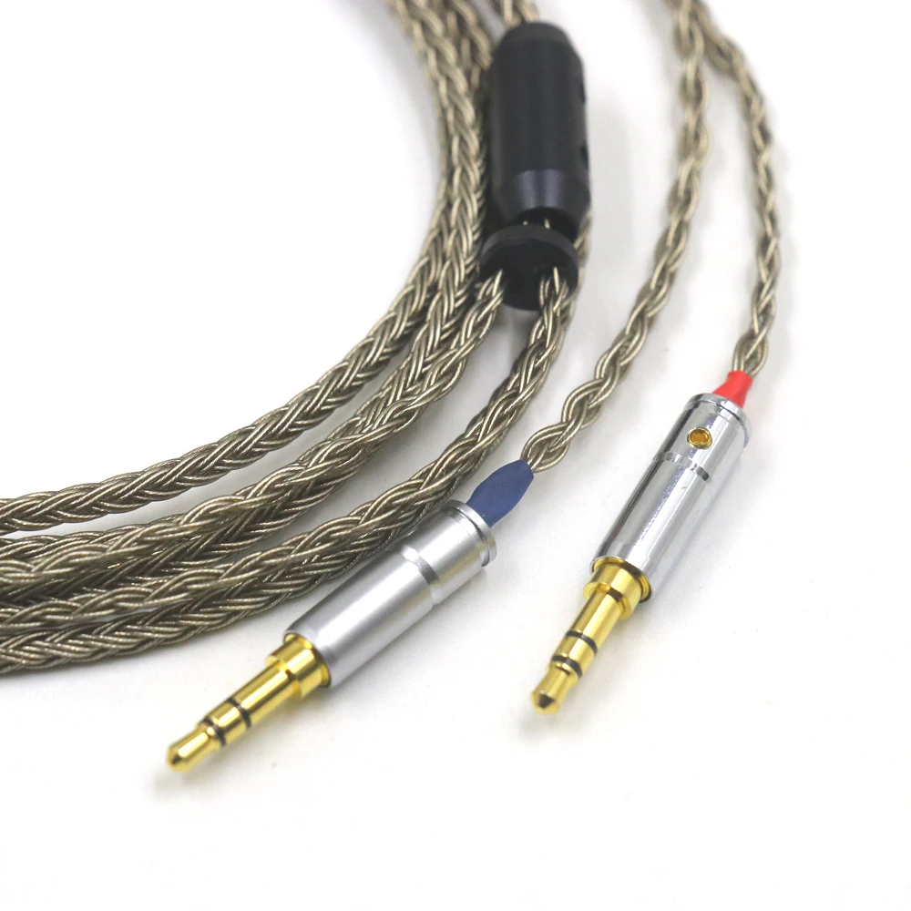16 النوى OCC كابل ترقية مطلي بالفضة لـ Dual 3.5mm Hifiman Sundara Ananda HE1000se HE6se HE400 Denon AH-5200 7200