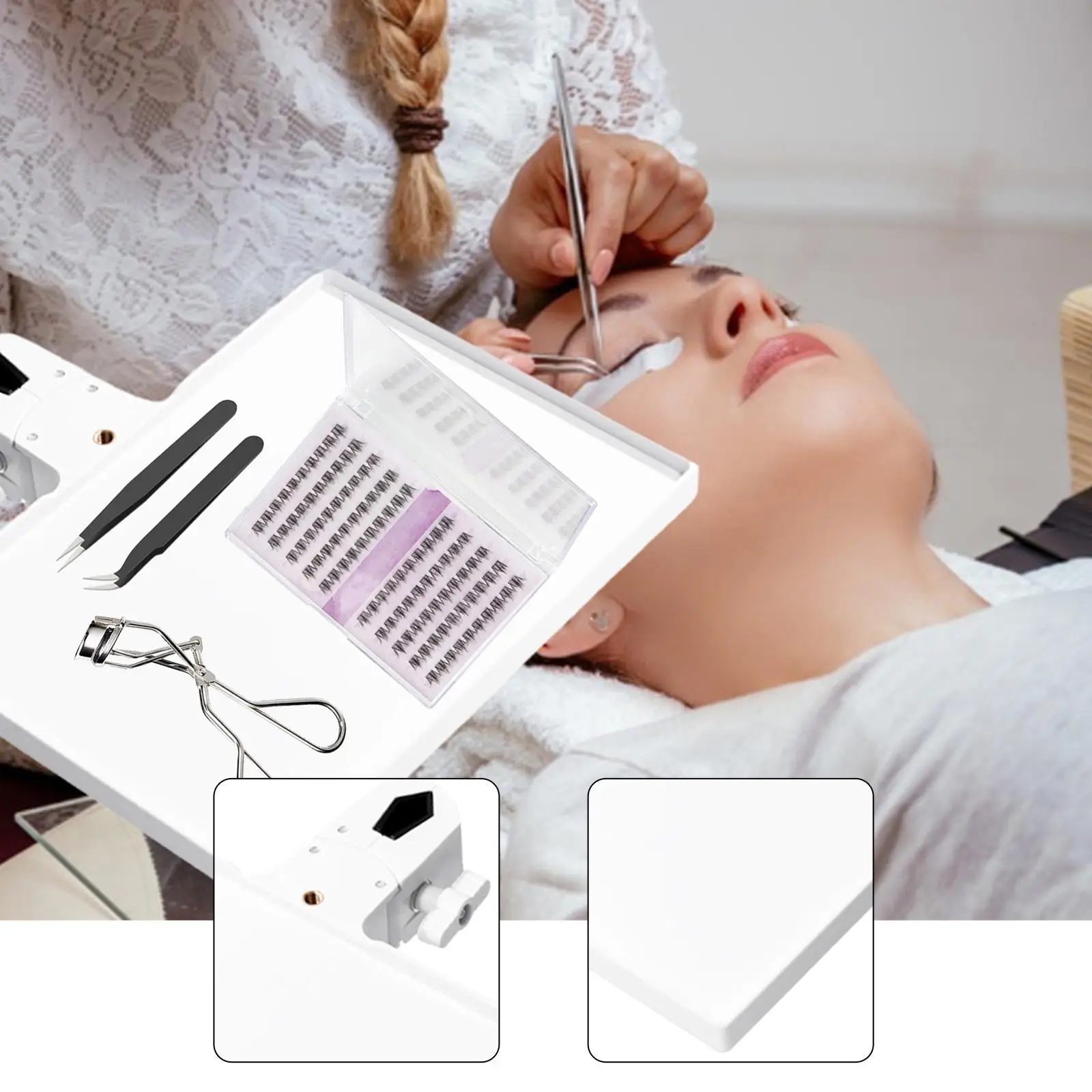 Lash Tray Holder Salon Tray Holder Professiona Salon Grafting Organizer Attachment for Nursing Home Estheticians Manicurists