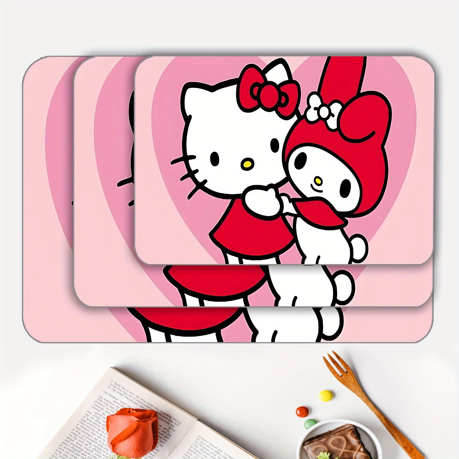 A Sanrio Hello Kitty Dish Drying Mat, Coffee Machine Mat, Multifunctional Cushion, Coffee Machine Cushion, Countertop Absorben