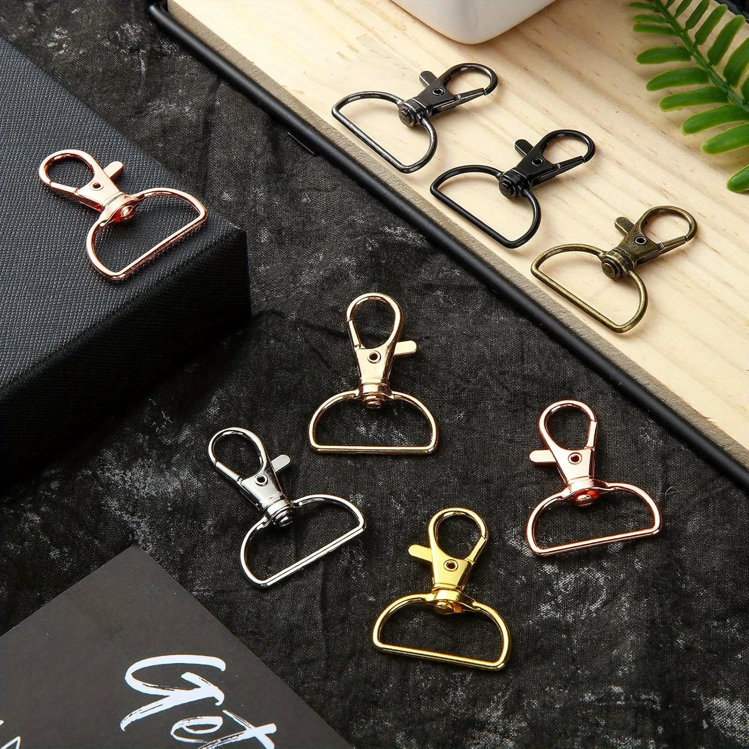 10PcsSwivel Clasp Hooks, Key Chain Clip Hooks, Lanyard Snap Hook for Keychain Making, Purse Hardware, Lanyard Making, DIY Craft