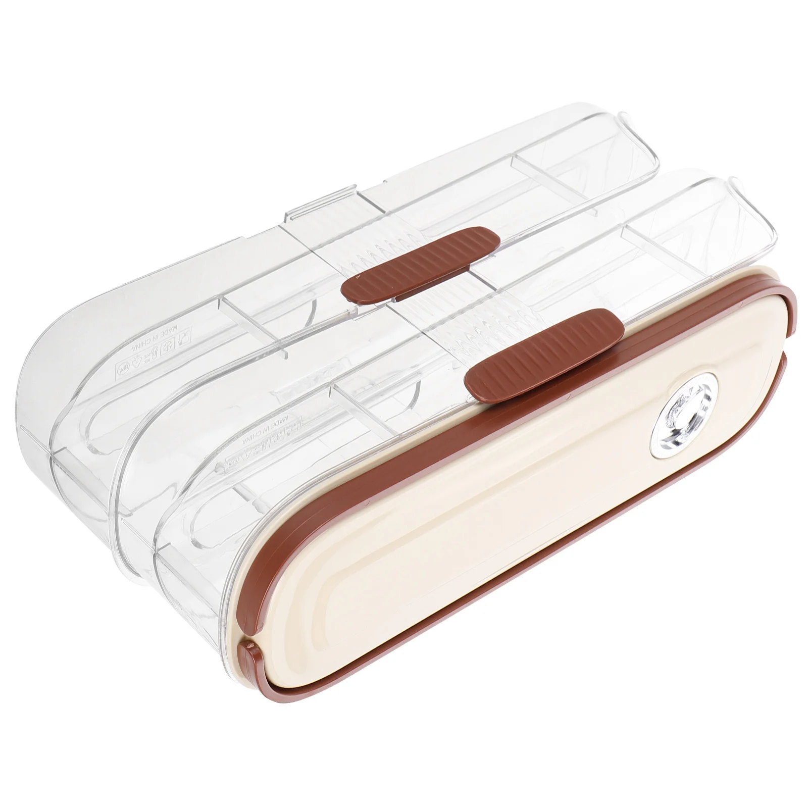 

2-Layer Slide Egg Box Automatic Roller Portable Fridge Side Organizer Holder Kitchen Counter Egg Storage Dispenser