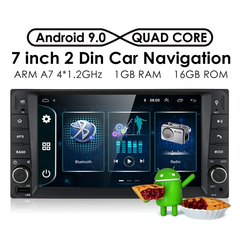 Car Radio 2 Din Android 10.0 7Inch 1+16G For Toyota Corolla RAV4 Terios Universal Navigation GPS Car Multimedia Player