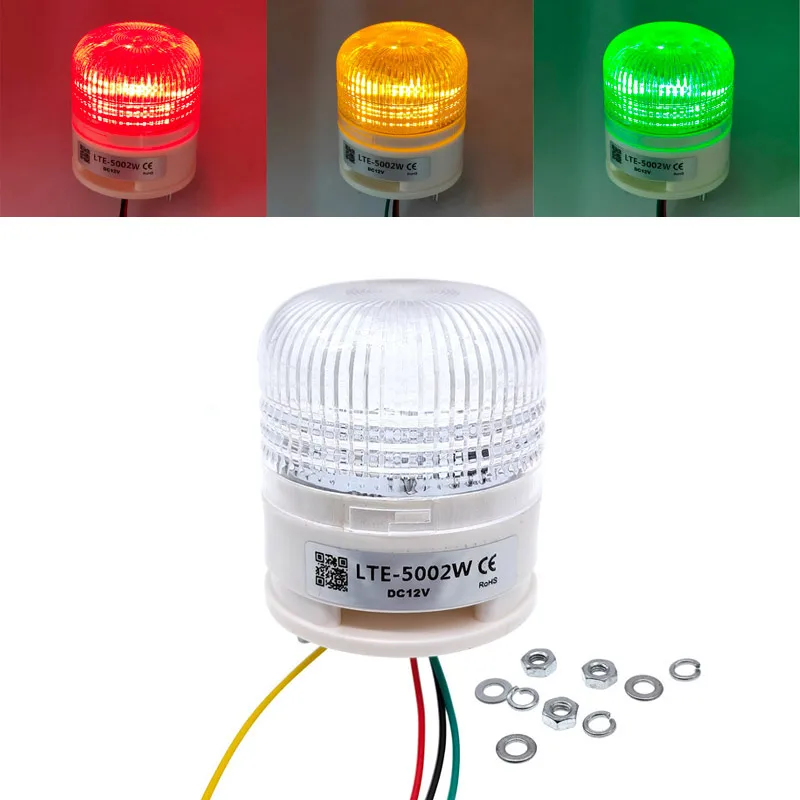 

3 Color Strobe Signal Warning Light Magnet LTA5002 12V 24V 220V Indicator Light LED Lamp Small Flashing Buzzer Security Alarm