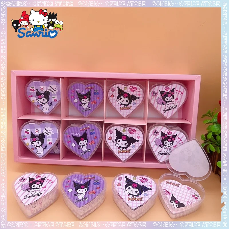 16pcs Sanrio Stationary Heart Shaped Notebooks Portable Note Book Student Mini Memo Pad Writing Books Office School Supplies