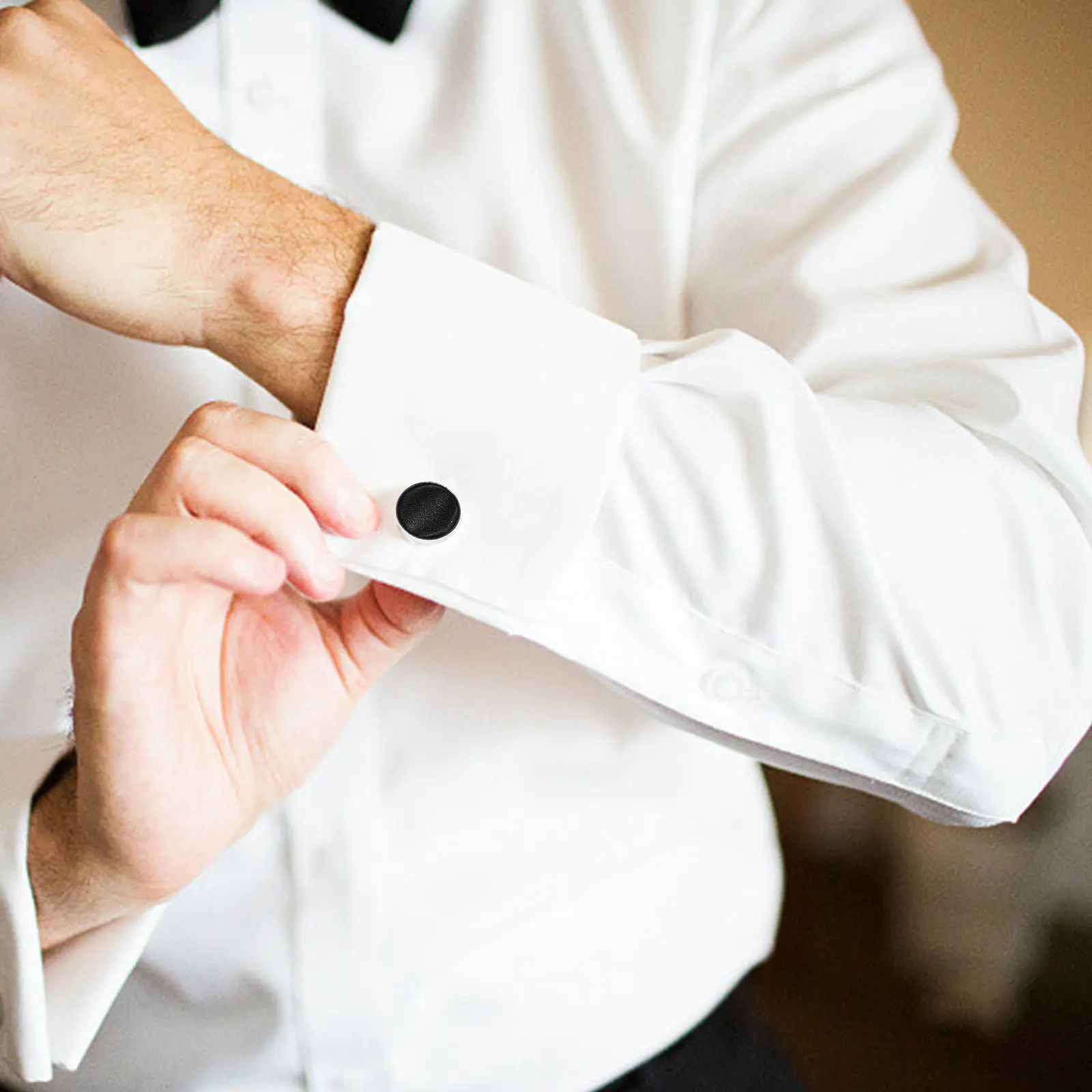 

1 Set Men Bow Tie Handkerchief Tuxedo Button Pre-Tied Groom Groomsmen Suit Accessories Cufflinks Wedding Prom Business