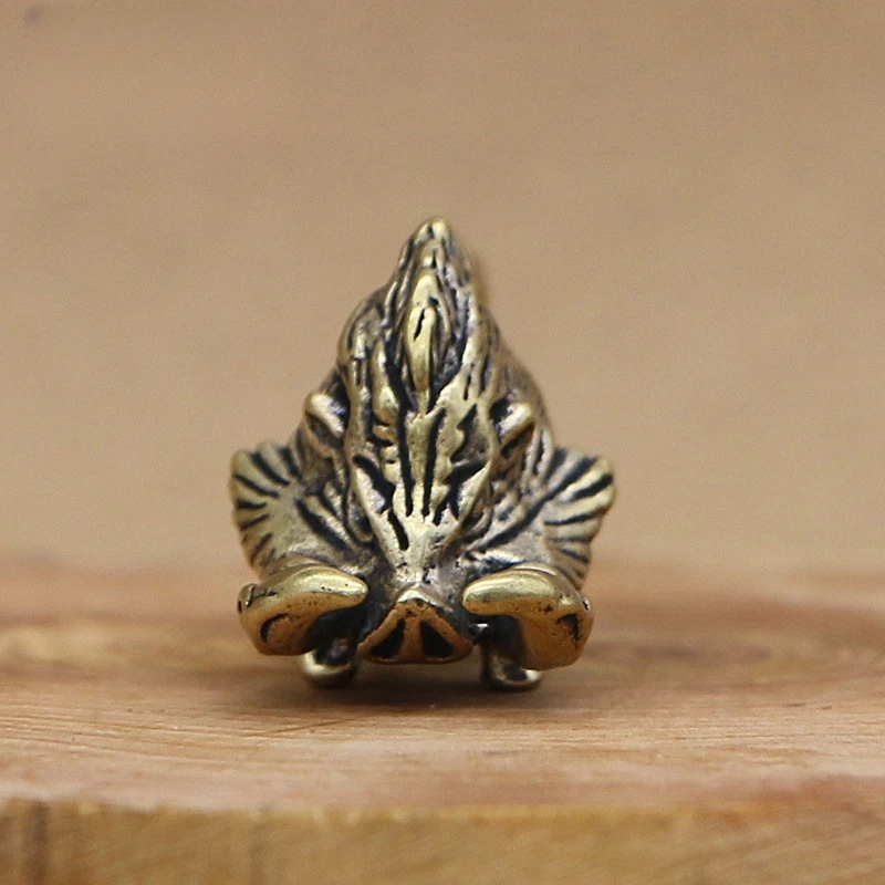 Creative Big Fang Wild Mountain Pig Brass Keychain Decorative Pendant
