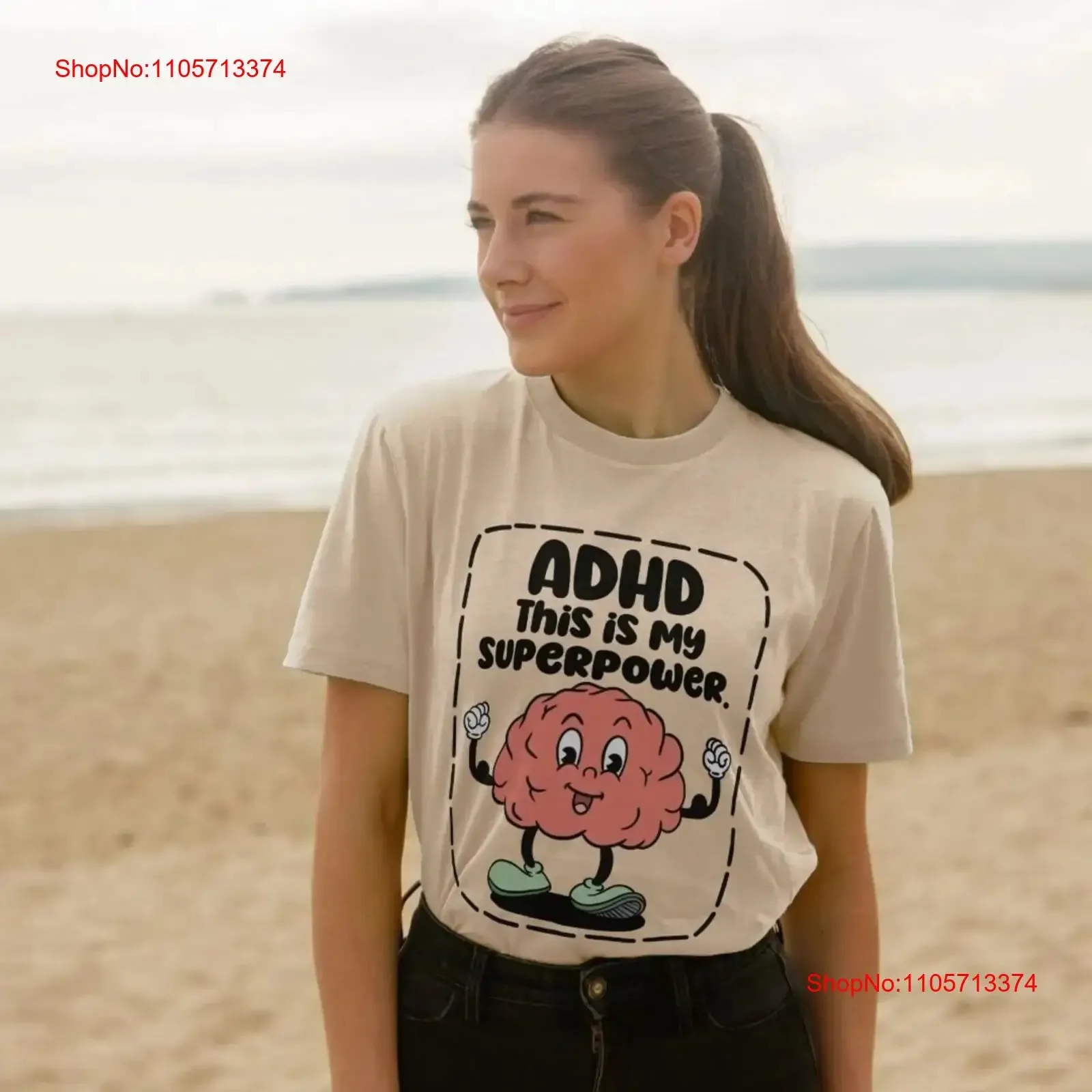 Adhd Superpower T Shirt vintage Washed graphic Stylish Versatile Top For Everyday Wear homme Stretched fashion Slightly Casual