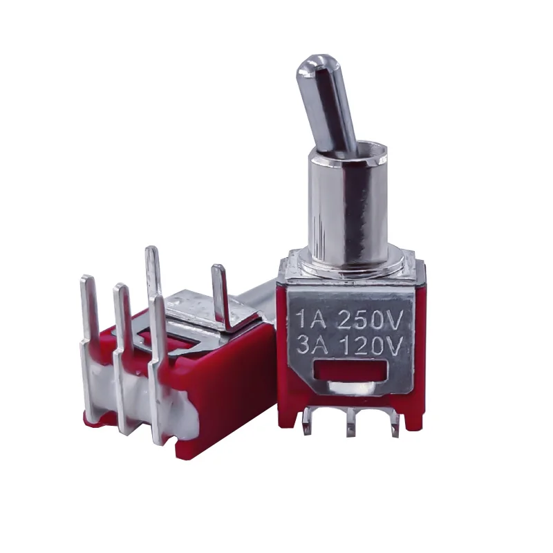 5pcs Dailywell  5mm Panel Mount Sub-Miniature Toggle Switches 5Pin ON-ON 2-Way SPDT  Horizontal Bend switch