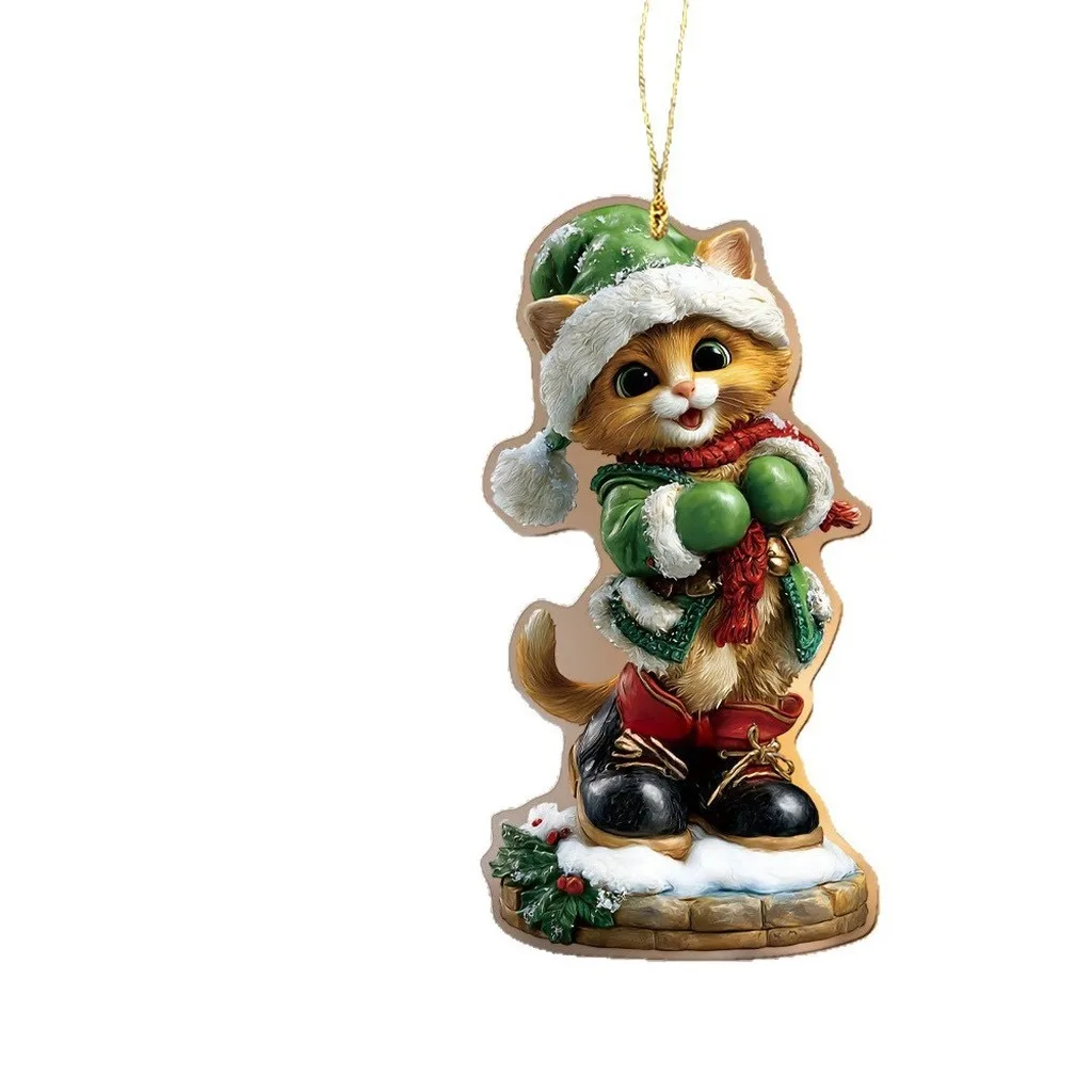 Acrylic Hanging Ornament Cute Christmas Tree Ornament Drop Ornament Lightweight Christmas Hanging Decoration For Home Holiday
