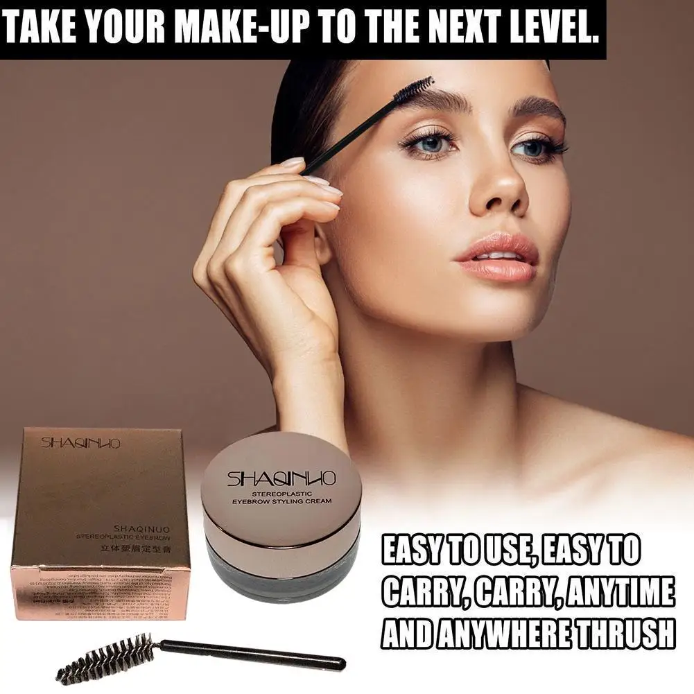 Brows Gel Wax Fixer com escova para mulheres, duradoura, pomada transparente, sobrancelha Styling sabão, sobrancelha cosméticos, Make Up Gel