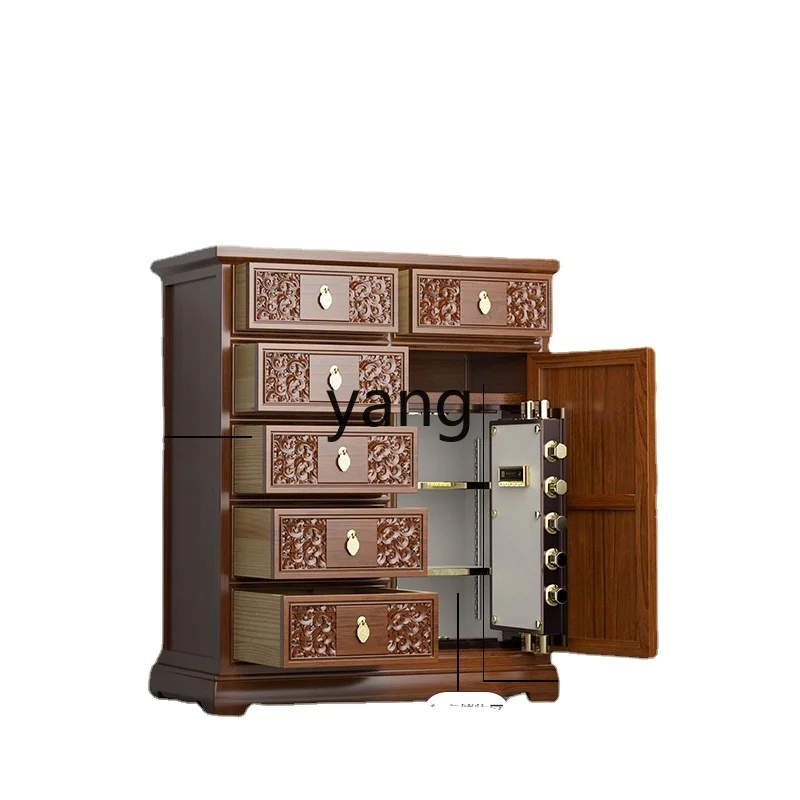 LMM Chest of Six Drawers Safe Box with Drawer Family Living Room Bedroom Anti-Theft