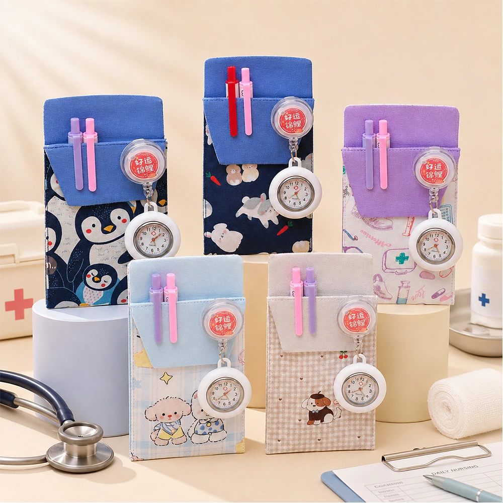 Penguin Pattern Nurse's Pen Holder Medical Pocket Tooth Hospital Pocket with Pen Slot Nurse Organizer Pocket S565